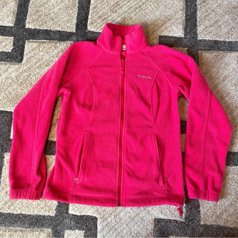 Women's Columbia Pink Fleece Jacket Small